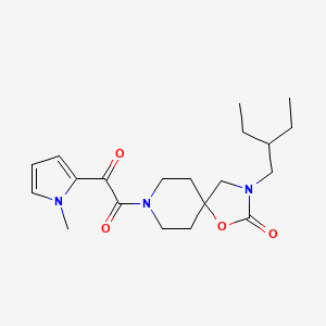 molecular formula C20H29N3O4 B5564533 3-(2-乙基丁基)-8-[(1-甲基-1H-吡咯-2-基)(氧代)乙酰]-1-氧杂-3,8-二氮杂螺[4.5]癸烷-2-酮 