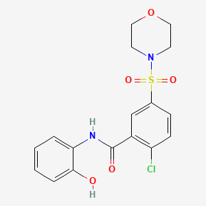 molecular formula C17H17ClN2O5S B5564555 2-chloro-N-(2-hydroxyphenyl)-5-(4-morpholinylsulfonyl)benzamide 