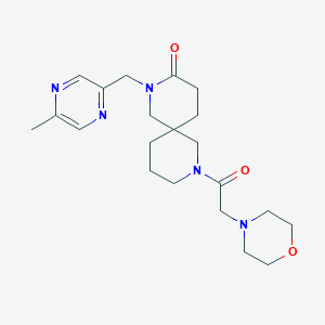 molecular formula C21H31N5O3 B5564597 2-[(5-methylpyrazin-2-yl)methyl]-8-(morpholin-4-ylacetyl)-2,8-diazaspiro[5.5]undecan-3-one 