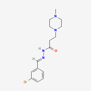 molecular formula C15H21BrN4O B5564609 N'-(3-bromobenzylidene)-3-(4-methyl-1-piperazinyl)propanohydrazide 