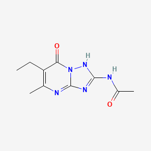 molecular formula C10H13N5O2 B5564623 N-(6-ethyl-7-hydroxy-5-methyl[1,2,4]triazolo[1,5-a]pyrimidin-2-yl)acetamide 