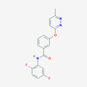 molecular formula C18H13F2N3O2 B5564635 N-(2,5-二氟苯基)-3-[(6-甲基-3-哒嗪基)氧基]苯甲酰胺 