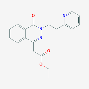 molecular formula C19H19N3O3 B5564648 ethyl {4-oxo-3-[2-(2-pyridinyl)ethyl]-3,4-dihydro-1-phthalazinyl}acetate 