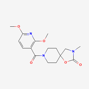 molecular formula C16H21N3O5 B5564667 8-[(2,6-dimethoxypyridin-3-yl)carbonyl]-3-methyl-1-oxa-3,8-diazaspiro[4.5]decan-2-one 