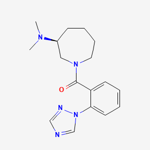molecular formula C17H23N5O B5564671 (3S)-N,N-dimethyl-1-[2-(1H-1,2,4-triazol-1-yl)benzoyl]azepan-3-amine 