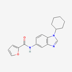 molecular formula C18H19N3O2 B5564682 N-(1-cyclohexyl-1H-benzimidazol-5-yl)-2-furamide 