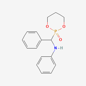 molecular formula C16H18NO3P B5564693 N-[(2-oxido-1,3,2-dioxaphosphinan-2-yl)(phenyl)methyl]aniline 