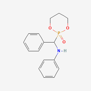 molecular formula C16H18NO3P B5564693 N-[(2-氧化-1,3,2-二氧杂磷杂环-2-基)(苯基)甲基]苯胺 