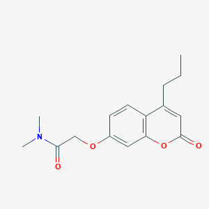molecular formula C16H19NO4 B5564805 N,N-dimethyl-2-[(2-oxo-4-propyl-2H-chromen-7-yl)oxy]acetamide 