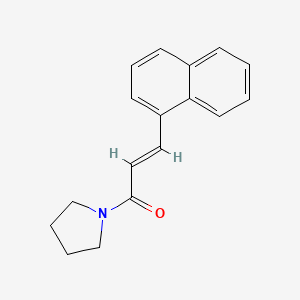 molecular formula C17H17NO B5564832 1-[3-(1-naphthyl)acryloyl]pyrrolidine 