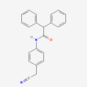 molecular formula C22H18N2O B5564855 N-[4-(cyanomethyl)phenyl]-2,2-diphenylacetamide 