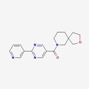 molecular formula C18H20N4O2 B5564864 7-[(2-pyridin-3-ylpyrimidin-5-yl)carbonyl]-2-oxa-7-azaspiro[4.5]decane 