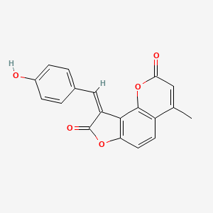 molecular formula C19H12O5 B5564875 9-(4-hydroxybenzylidene)-4-methyl-2H-furo[2,3-h]chromene-2,8(9H)-dione 