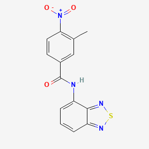molecular formula C14H10N4O3S B5564899 N-2,1,3-苯并噻二唑-4-基-3-甲基-4-硝基苯甲酰胺 
