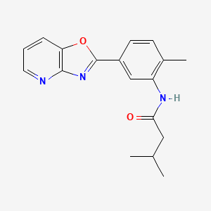 molecular formula C18H19N3O2 B5564912 3-methyl-N-(2-methyl-5-[1,3]oxazolo[4,5-b]pyridin-2-ylphenyl)butanamide 