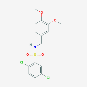 molecular formula C15H15Cl2NO4S B5564920 2,5-dichloro-N-(3,4-dimethoxybenzyl)benzenesulfonamide 