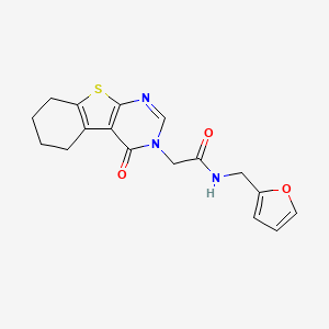 N-(2-furylmethyl)-2-(4-oxo-5,6,7,8-tetrahydro[1]benzothieno[2,3-d]pyrimidin-3(4H)-yl)acetamide
