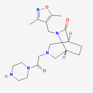 rel-(1S,5R)-6-[(3,5-dimethyl-4-isoxazolyl)methyl]-3-[2-oxo-2-(1-piperazinyl)ethyl]-3,6-diazabicyclo[3.2.2]nonan-7-one dihydrochloride