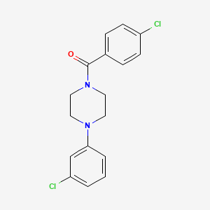molecular formula C17H16Cl2N2O B5564979 1-(4-chlorobenzoyl)-4-(3-chlorophenyl)piperazine CAS No. 346724-06-9