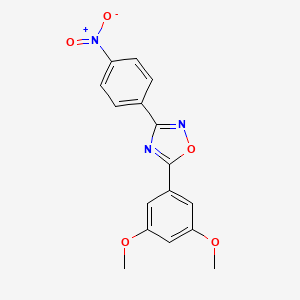 molecular formula C16H13N3O5 B5564989 5-(3,5-二甲氧基苯基)-3-(4-硝基苯基)-1,2,4-恶二唑 