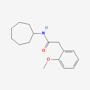 molecular formula C16H23NO2 B5565001 N-cycloheptyl-2-(2-methoxyphenyl)acetamide CAS No. 5738-37-4