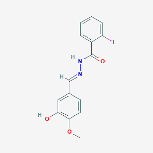 molecular formula C15H13IN2O3 B5565033 N'-(3-hydroxy-4-methoxybenzylidene)-2-iodobenzohydrazide 