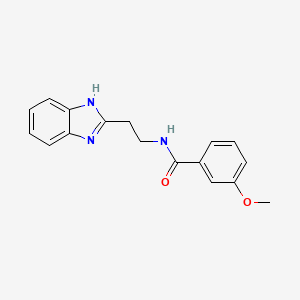 molecular formula C17H17N3O2 B5565055 N-[2-(1H-benzimidazol-2-yl)ethyl]-3-methoxybenzamide 