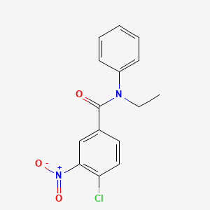 molecular formula C15H13ClN2O3 B5565074 4-chloro-N-ethyl-3-nitro-N-phenylbenzamide 