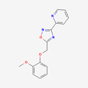 molecular formula C15H13N3O3 B5565115 2-{5-[(2-甲氧基苯氧基)甲基]-1,2,4-恶二唑-3-基}吡啶 