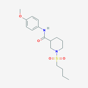 molecular formula C17H26N2O4S B5565123 1-(丁基磺酰基)-N-(4-甲氧基苯基)-3-哌啶甲酰胺 