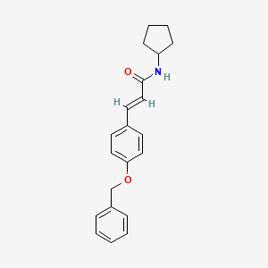 molecular formula C21H23NO2 B5565142 3-[4-(benzyloxy)phenyl]-N-cyclopentylacrylamide 