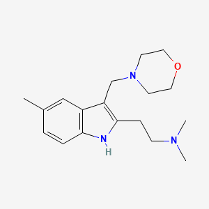 molecular formula C18H27N3O B5565158 N,N-dimethyl-2-[5-methyl-3-(4-morpholinylmethyl)-1H-indol-2-yl]ethanamine 