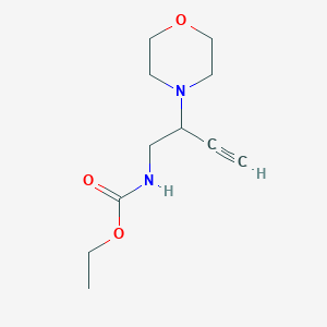 molecular formula C11H18N2O3 B5565166 乙基[2-(4-吗啉基)-3-丁炔-1-基]氨基甲酸酯 