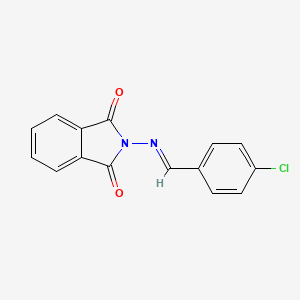 molecular formula C15H9ClN2O2 B5565199 2-[(4-氯亚苄基)氨基]-1H-异吲哚-1,3(2H)-二酮 