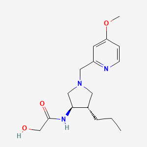 molecular formula C16H25N3O3 B5565245 2-hydroxy-N-{rel-(3R,4S)-1-[(4-methoxy-2-pyridinyl)methyl]-4-propyl-3-pyrrolidinyl}acetamide dihydrochloride 