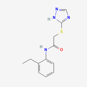 molecular formula C12H14N4OS B5565254 N-(2-乙基苯基)-2-(1H-1,2,4-三唑-3-硫基)乙酰胺 