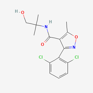 molecular formula C15H16Cl2N2O3 B5565278 3-(2,6-dichlorophenyl)-N-(2-hydroxy-1,1-dimethylethyl)-5-methyl-4-isoxazolecarboxamide 