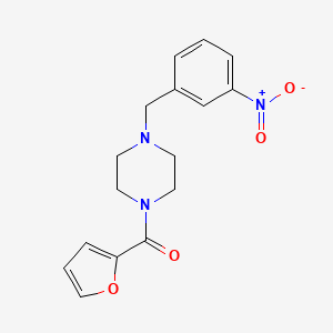 molecular formula C16H17N3O4 B5565300 1-(2-furoyl)-4-(3-nitrobenzyl)piperazine 