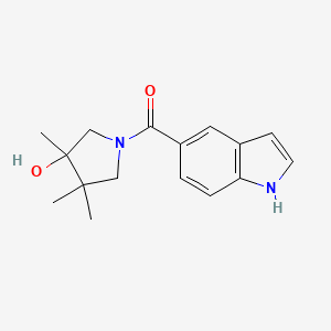 molecular formula C16H20N2O2 B5565312 1-(1H-indol-5-ylcarbonyl)-3,4,4-trimethylpyrrolidin-3-ol 