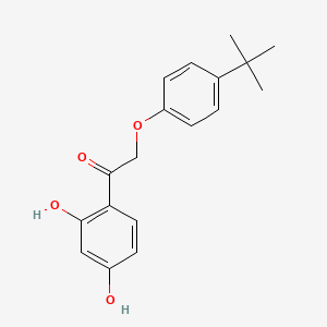 molecular formula C18H20O4 B5565330 2-(4-叔丁基苯氧基)-1-(2,4-二羟基苯基)乙酮 