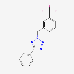 molecular formula C15H11F3N4 B5565337 5-苯基-2-[3-(三氟甲基)苄基]-2H-四唑 