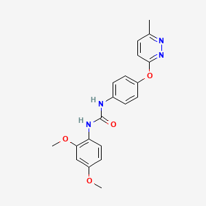 molecular formula C20H20N4O4 B5565359 N-(2,4-dimethoxyphenyl)-N'-{4-[(6-methyl-3-pyridazinyl)oxy]phenyl}urea 
