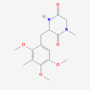B055654 1-Methyl-3-(2,4,5-trimethoxy-3-methylphenylmethyl)-2,5-piperazinedione CAS No. 120040-38-2