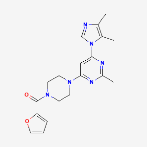molecular formula C19H22N6O2 B5565414 4-(4,5-二甲基-1H-咪唑-1-基)-6-[4-(2-呋喃酰)-1-哌嗪基]-2-甲基嘧啶 