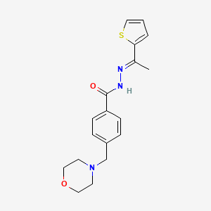 molecular formula C18H21N3O2S B5565429 4-(4-吗啉基甲基)-N'-[1-(2-噻吩基)乙叉基]苯甲酰肼 