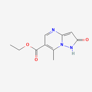 molecular formula C10H11N3O3 B5565430 ethyl 7-methyl-2-oxo-1,2-dihydropyrazolo[1,5-a]pyrimidine-6-carboxylate 