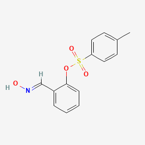 molecular formula C14H13NO4S B5565465 2-[(hydroxyimino)methyl]phenyl 4-methylbenzenesulfonate 