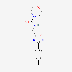 molecular formula C15H18N4O3 B5565551 N-{[3-(4-甲基苯基)-1,2,4-恶二唑-5-基]甲基}-4-吗啉甲酰胺 