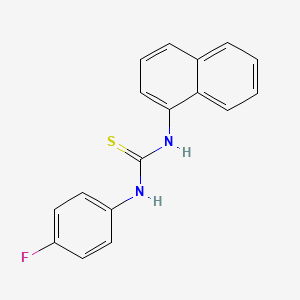 molecular formula C17H13FN2S B5565568 N-(4-fluorophenyl)-N'-1-naphthylthiourea CAS No. 391-71-9