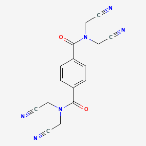 molecular formula C16H12N6O2 B5565601 N,N,N',N'-四(氰基甲基)对苯二甲酰胺 